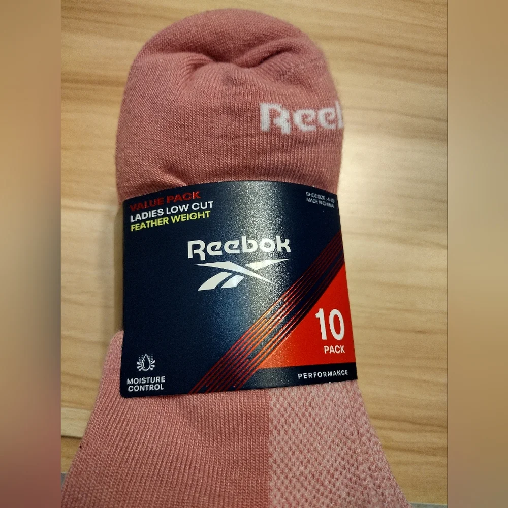 Reebok Women's Low Cut Featherweight Multi-Color Socks 10 Pack 🆕